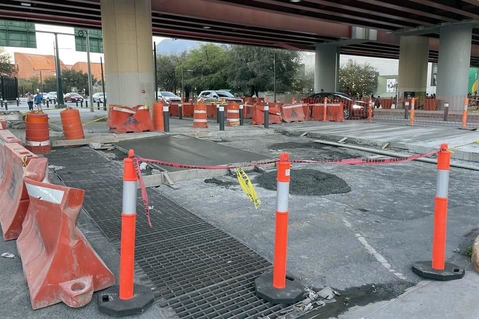 El Municipio construye el paso Pompeyano como parte del corredor verde en Washington y Aramberri.