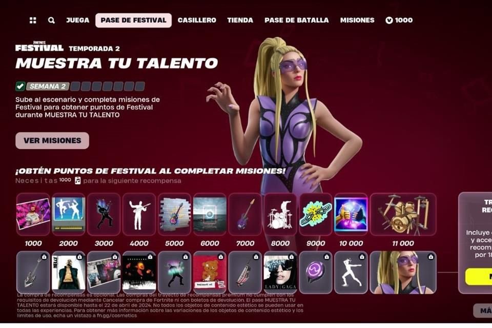 También podrán acceder a pistas musicales, objetos y bailes inspirados en Lady Gaga.