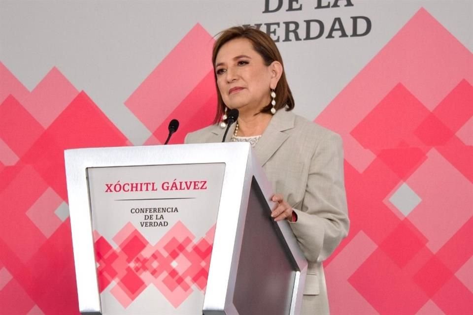 Xóchitl Gálvez, candidata presidencial del PAN, PRI y PRD.