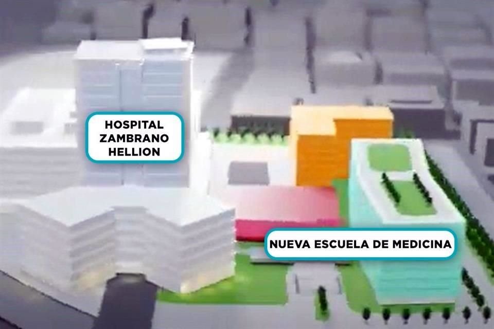 En una primera etapa se ampliará el Hospital Zambrano Hellion y se construirá la nueva Escuela de Medicina.
