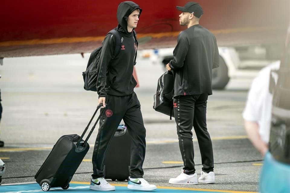 Los elementos de la selección danesa se emocionaron al ver el recibimiento que tuvieron.