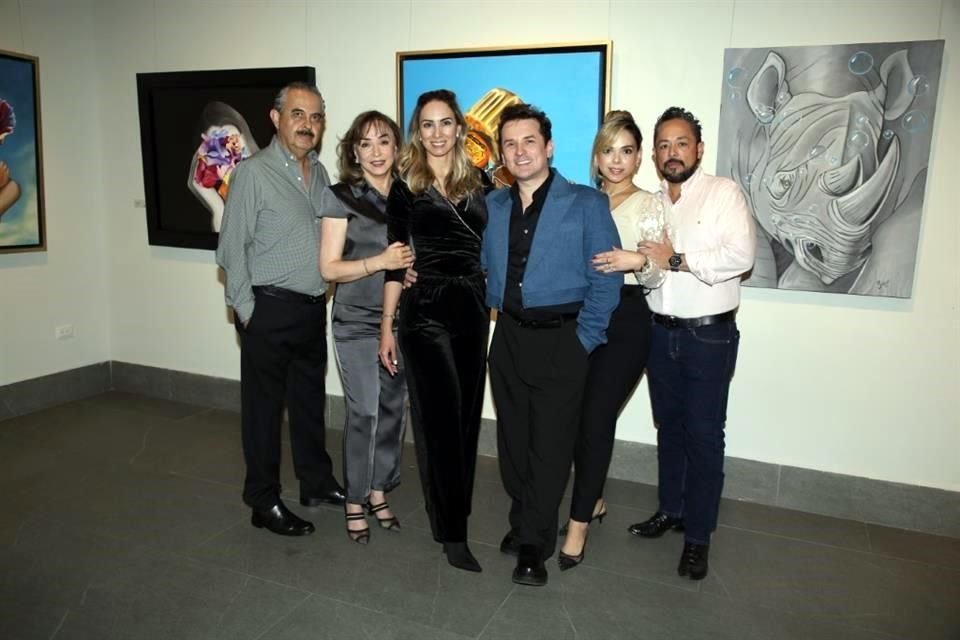 Gilberto Martínez Treviño, Lupita García, Tania Martínez, Armando Fausti, Denisse Martínez y Paco Peñalver