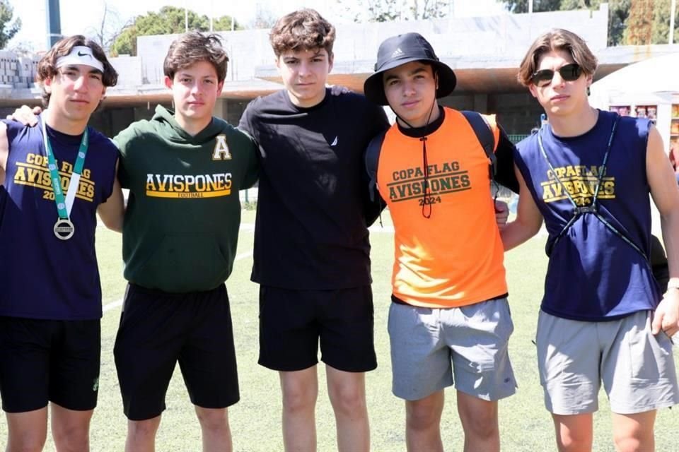 Daniel González, Marcelo Áreas, Práxedis Cantú, Roberto Álvarez y Diego Villarreal