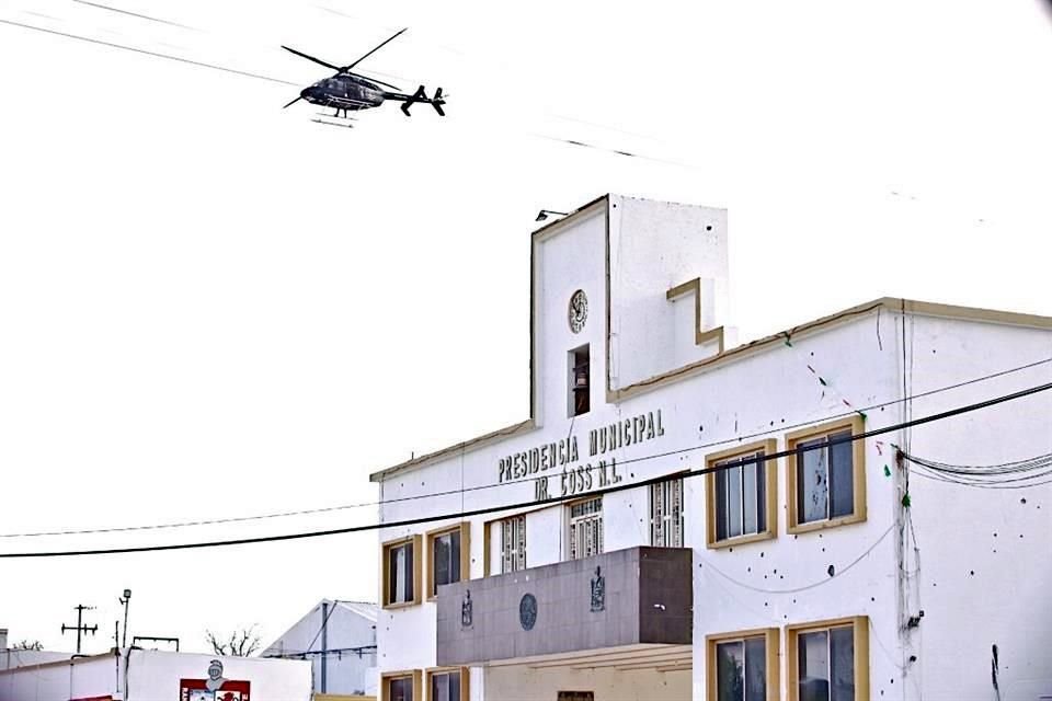 La aeronave sobrevoló el municipio que desde hace semanas sufre una severa crisis de seguridad.