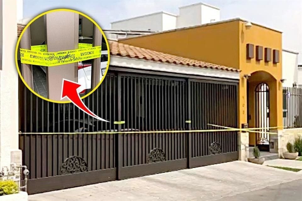 La casa en la Colonia Valle de Chipinque, donde Esteban Berard presuntamente mató a su madre, Elisa Rodríguez Villarreal, y luego se suicidó fue acordonada y cateada por peritos estatales.