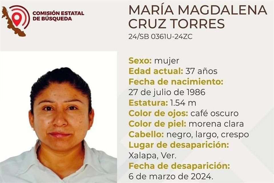 Cruz Torres estaba desaparecida desde el 6 de marzo.