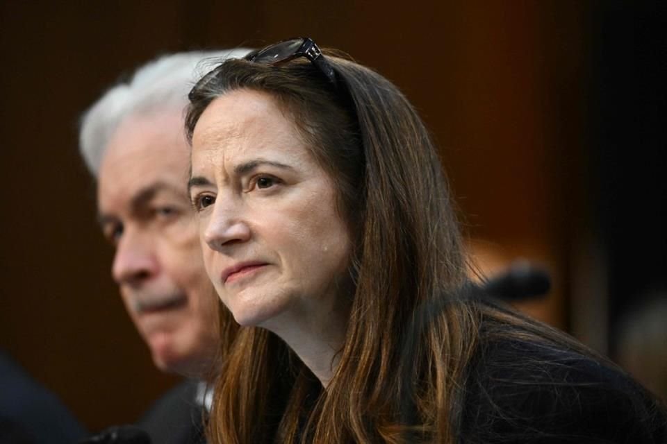 La Directora Nacional de Inteligencia de Estados Unidos Avril Haines durante una audiencia en el Senado de Estados Unidos.