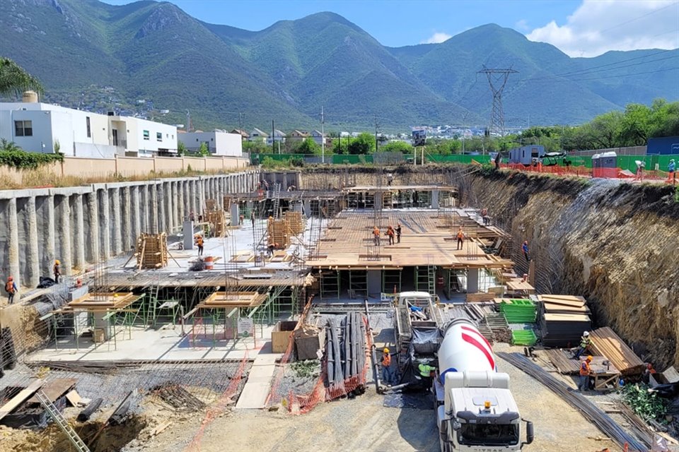 Avance de la construcción.