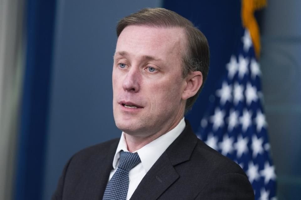 El asesor de seguridad nacional de la Casa Blanca, Jake Sullivan, durante una conferencia de prensa en la Casa Blanca.