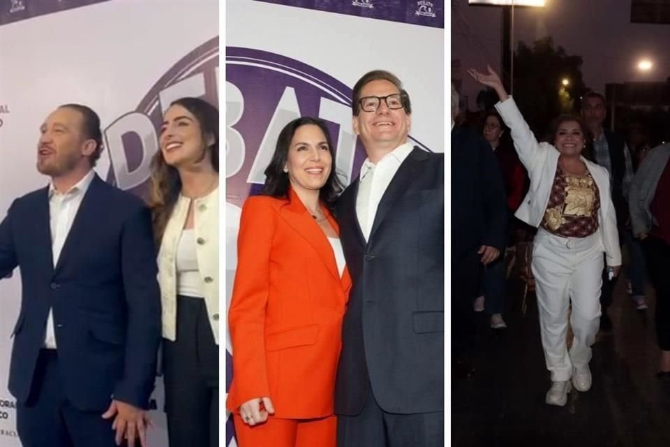 Los tres candidatos a la Jefatura de Gobierno llegaron a las instalaciones de una televisora para el primer debate.