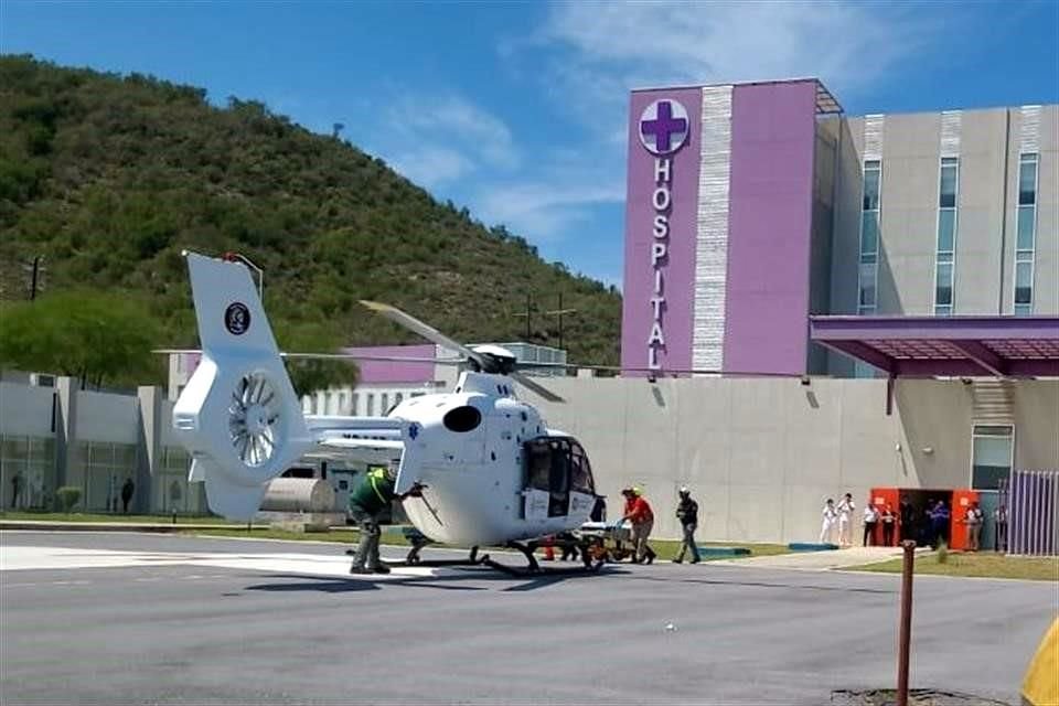 El herido fue trasladado en un helicóptero de Protección Civil estatal.