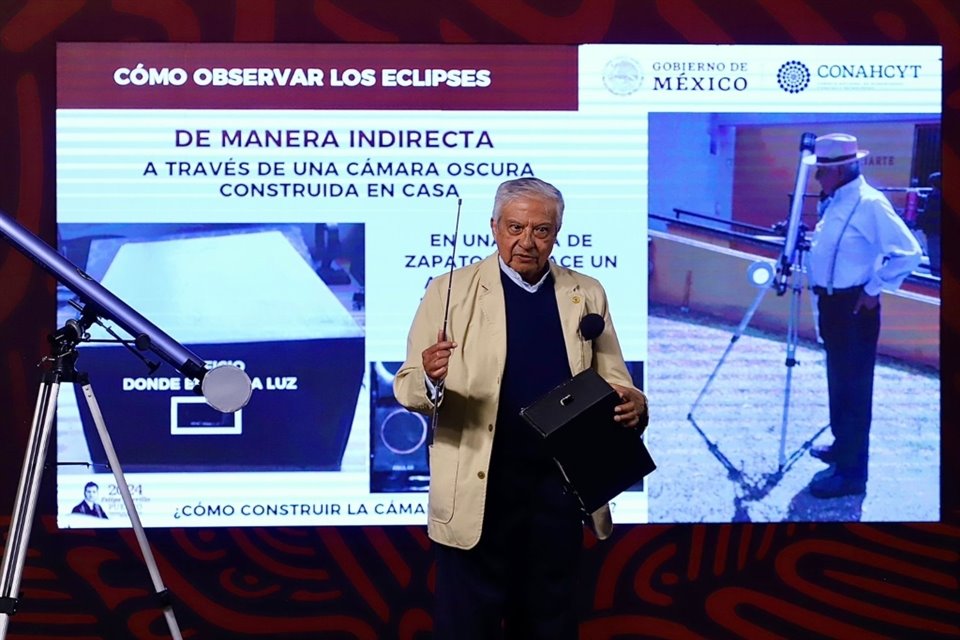 Expertos de Conahcyt informaron sobre riesgos de mirar eclipse sin filtros certificados; puede dañar retina, córnea y provocar ceguera.