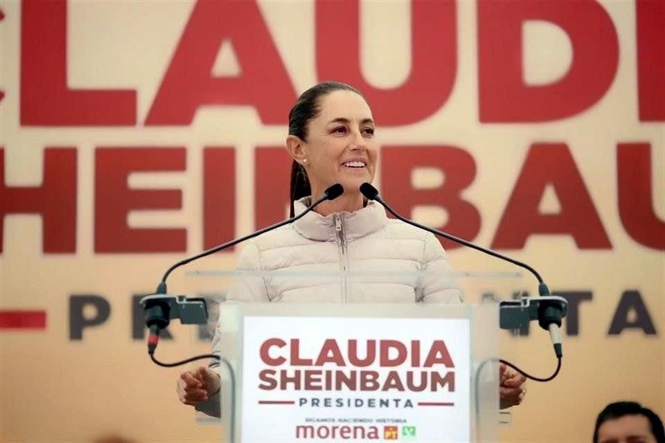 Claudia Sheinbaum, candidata presidencial de Morena, PVEM y PT.