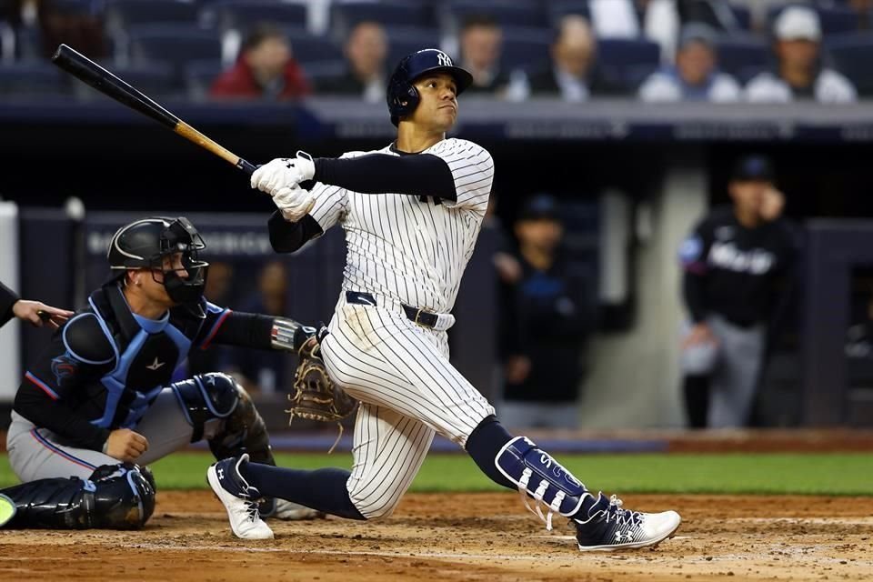 Juan Soto pegó cuadrangular de tres carreras en la cuarta entrada, en la blanqueada de Yankees sobre los Marlins.