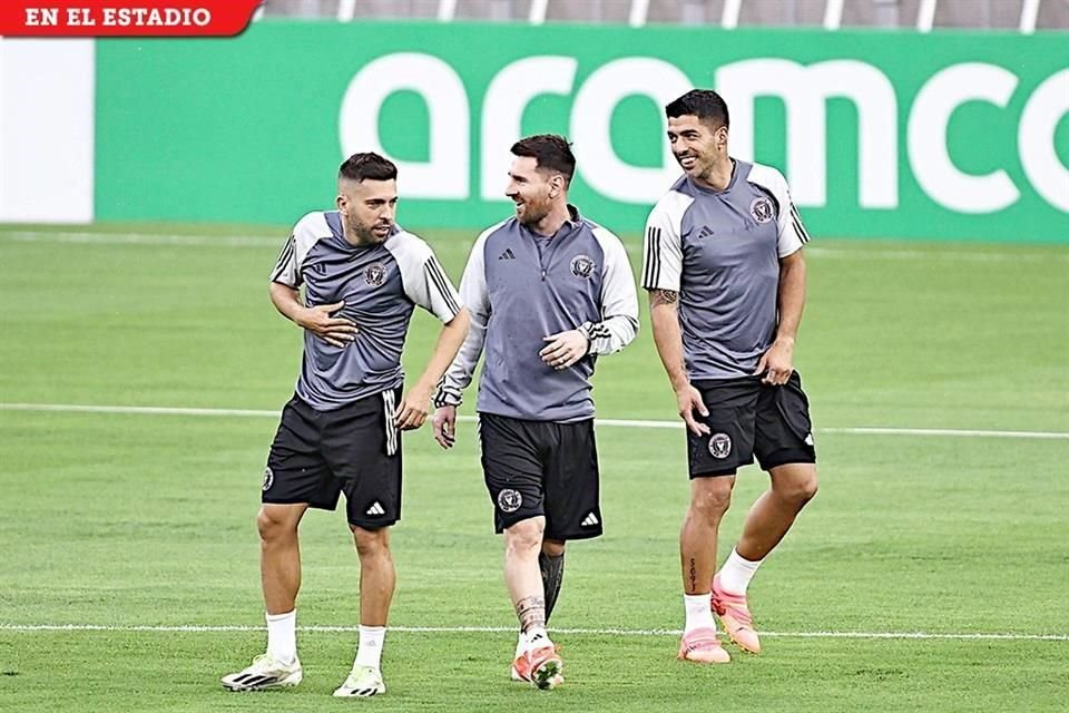 El Inter Miami entrenó en el Estadio Monterrey.
