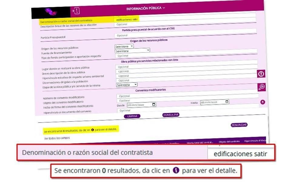 Las factureras no están en la plataforma de Transparencia, pese a que se les hacen pagos.