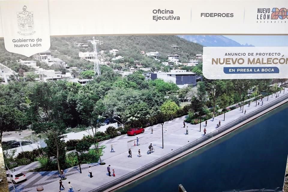 El Gobierno de Nuevo León anunció la construcción de un nuevo malecón en la Presa de La Boca, que tendrá una inversión de 110 millones de pesos.