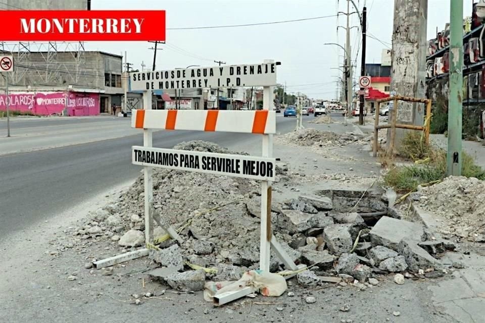 En Ruiz Cortines y Peral quedaron restos de los trabajos, pero la problemática sigue.
