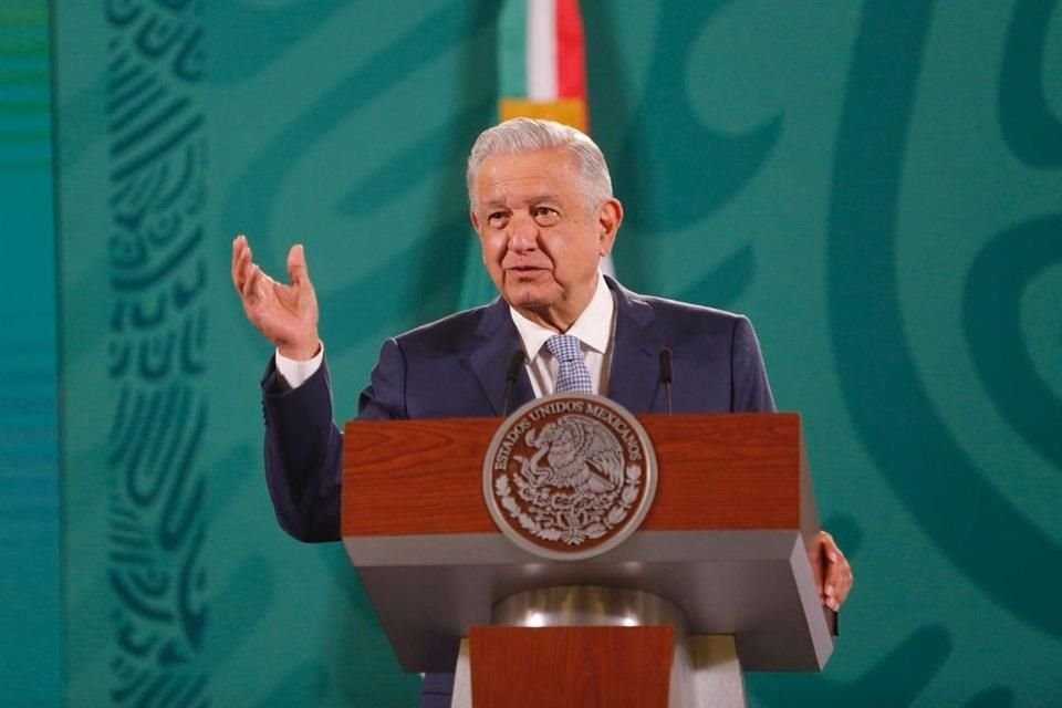 El Presidente López Obrador en conferencia matutina.