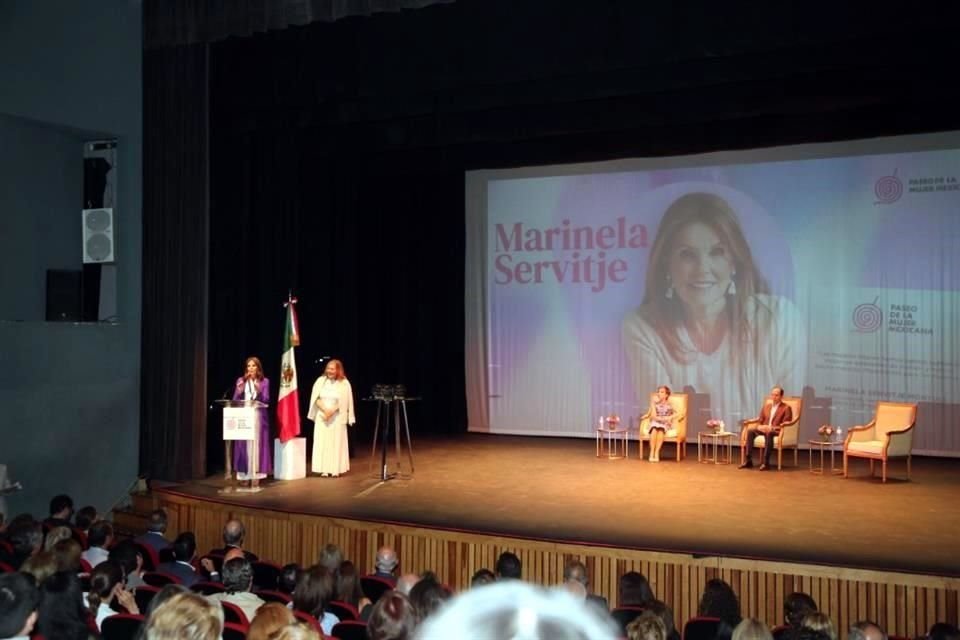 Marinela Servitje durante el evento.
