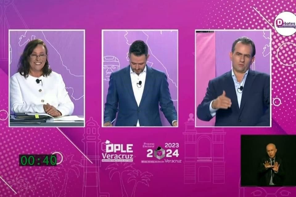 Los candidatos al Gobierno de Veracruz debaten entre acusaciones por enriquecimiento ilícito, recibos de dinero, conflicto de interés y hasta por el apoyo de Javier Duarte.