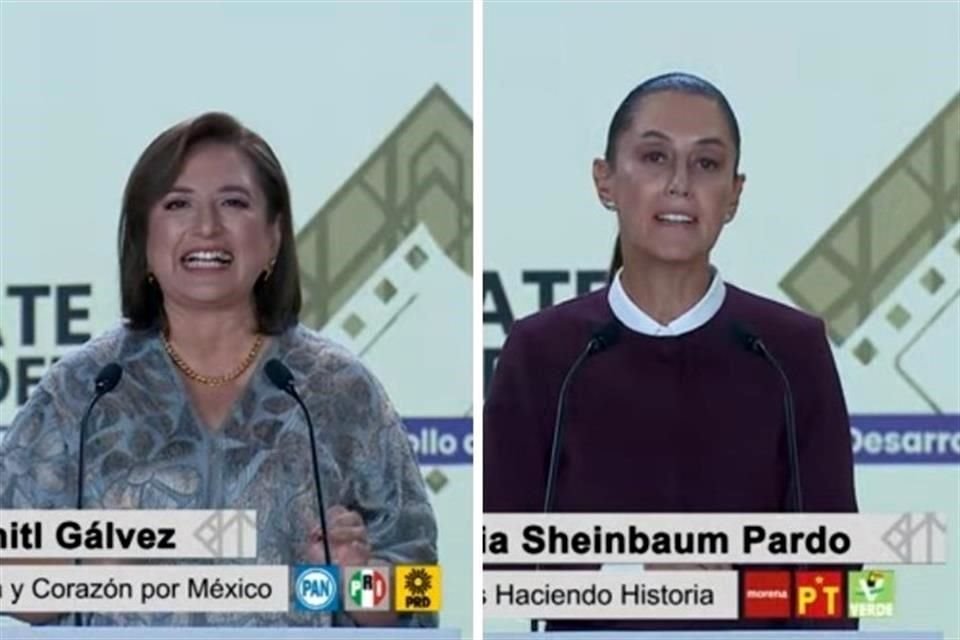 Las candidatas Xóchitl Gálvez y Claudia Sheinbaum cruzaron señalamientos sobre programas sociales, pobreza y la reciente reforma a las Afores.
