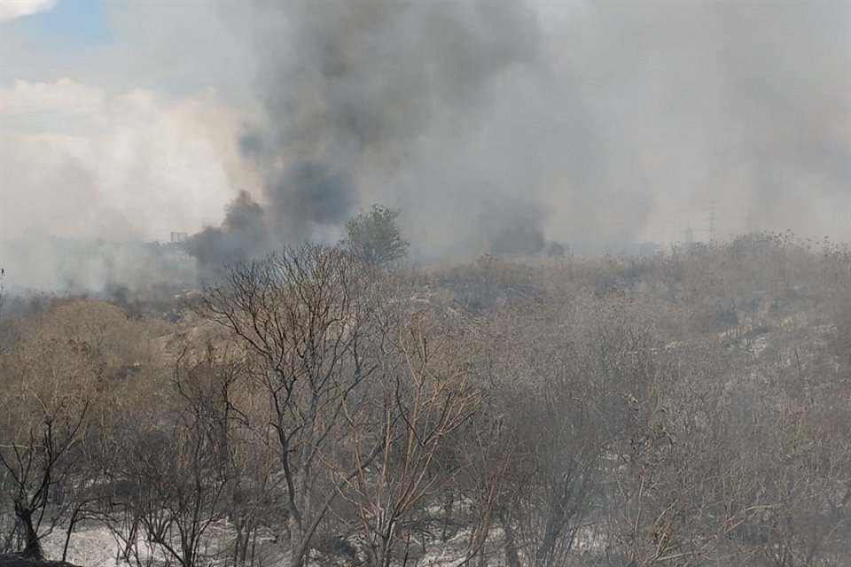 Esta tarde comenzó otro incendio forestal dentro del bosque La Primavera, el segundo del día, en el paraje Cerro de la Bandera.