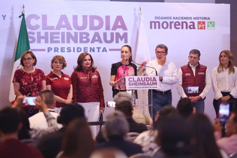 La candidata Claudia Sheinbaum pidió que los elementos federales que dan a protección a candidatos se queden fuera de sus mítines.