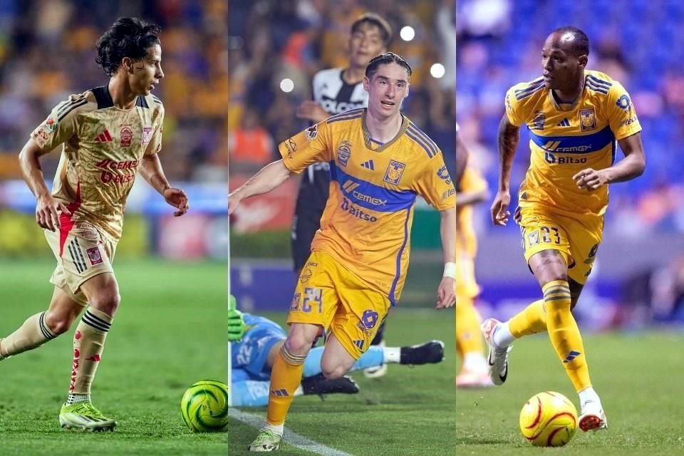 Diego Lainez, Marcelo Flores y Luis Quiñones son opciones para dos espacios que tiene Siboldi para el once inicial de Tigres.