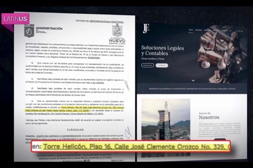 El portal Latinus evidenció la supuesta asignación directa de contratos millonarios a la firma ECM Soluciones Fiscales, ubicada en la Torre Helicon.