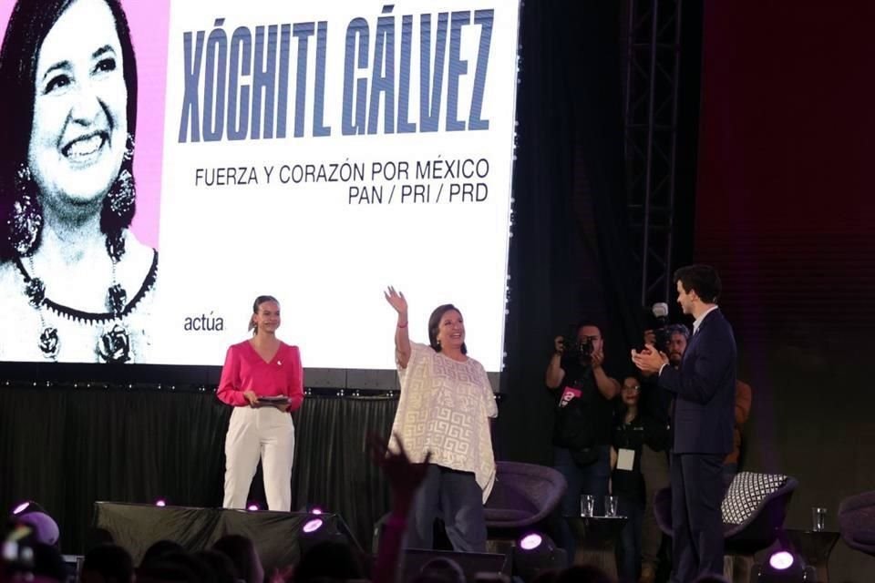 Xóchitl Gálvez, candidata presidencial por PAN-PRI-PRD, acudió al Foro Actúa, organizado por el Tec de Monterrey.