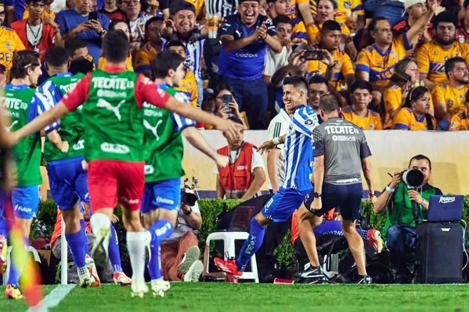 Con ese gol, los Rayados aseguraron la ida en casa felina.