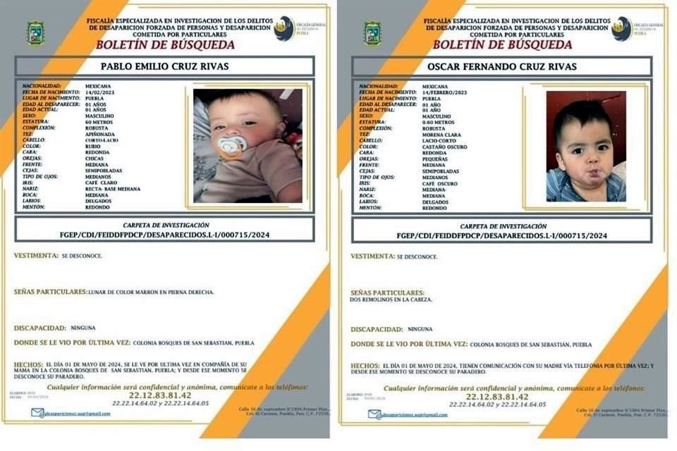 Rita Rivas Reyes, de 53 años; su hija, María Fernanda Cruz Rivas, de 25, y sus nietos Airam, de 6, y los gemelos Óscar y Pablo, de 1 año, no han sido localizados.