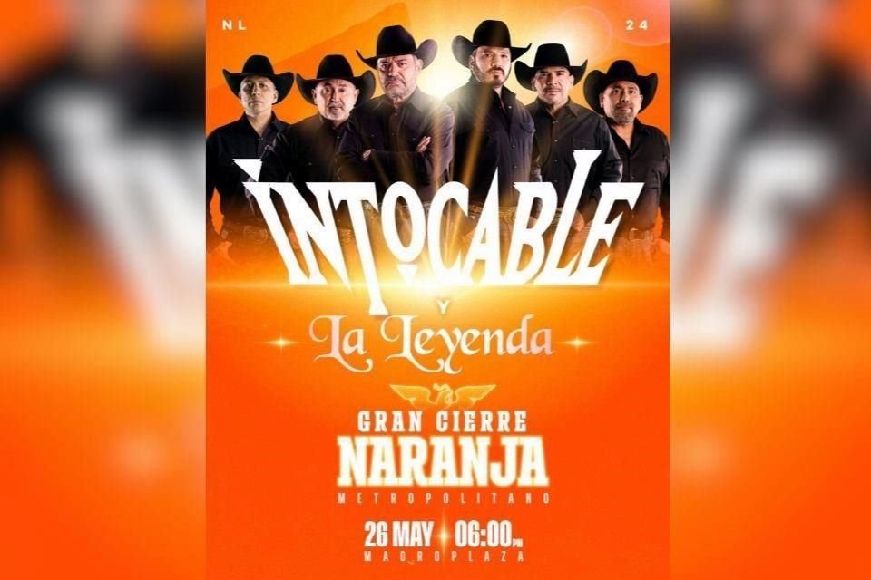 El evento había anunciado la presentación del Grupo Intocable, frente al Palacio de Gobierno.