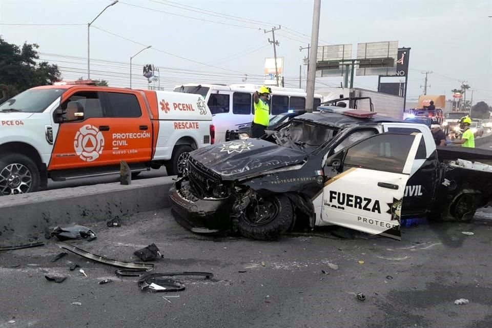 El accidente fue reportado a las 05:20 horas en la Carretera a Laredo.