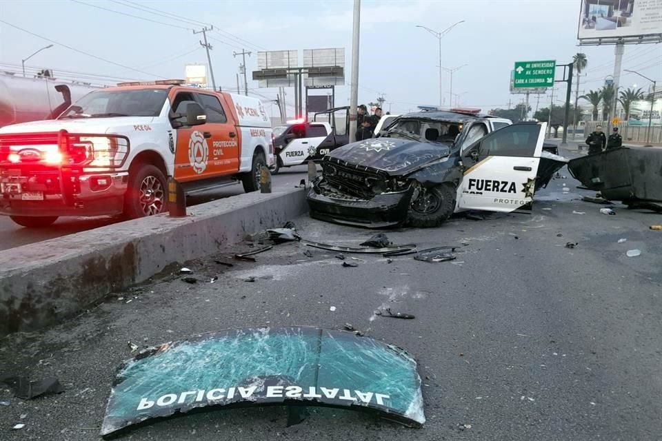 El accidente fue reportado a las 05:20 horas en la Carretera a Laredo.