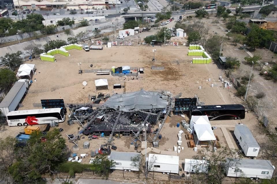 El sitio permanece resguardado desde anoche por personal de la Guardia Nacional y de la Policía Municipal de San Pedro.