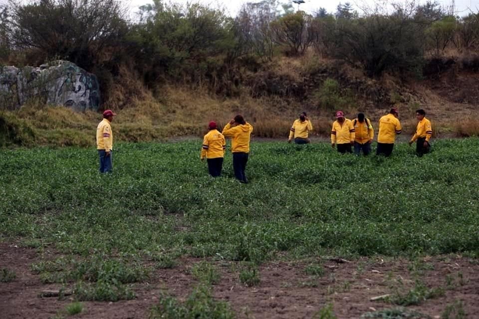 Una brigada que combate el fuego fue destinada para la Barranca de Tarango.