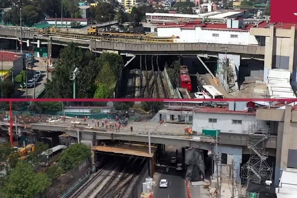 En la interestación Pantitlán-Puebla, el Metro llevó a cabo la sustitución de elementos de vía, que son balasto, rieles, pista de rodamiento, fijaciones y aisladores.