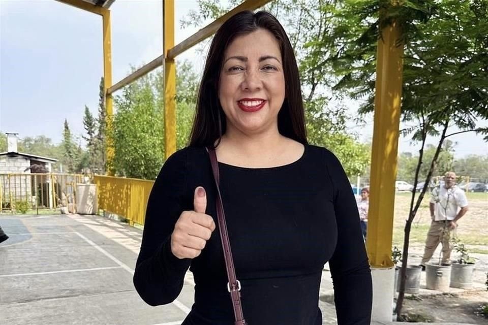 La candidata de Morena a la Alcaldía de Juárez, Paola González.