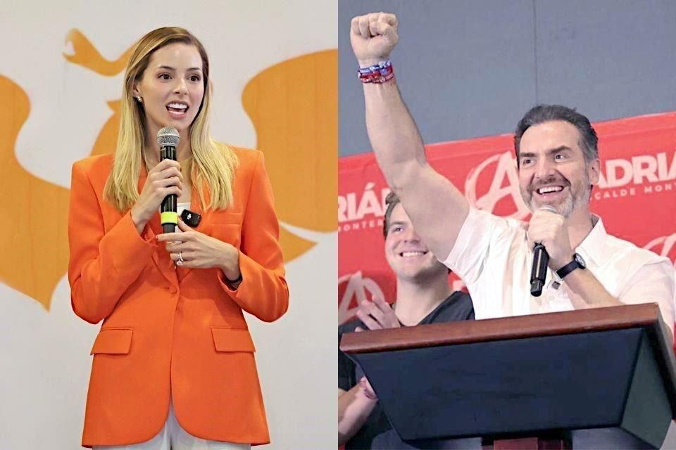 Mariana Rodríguez y Adrián de la Garza.