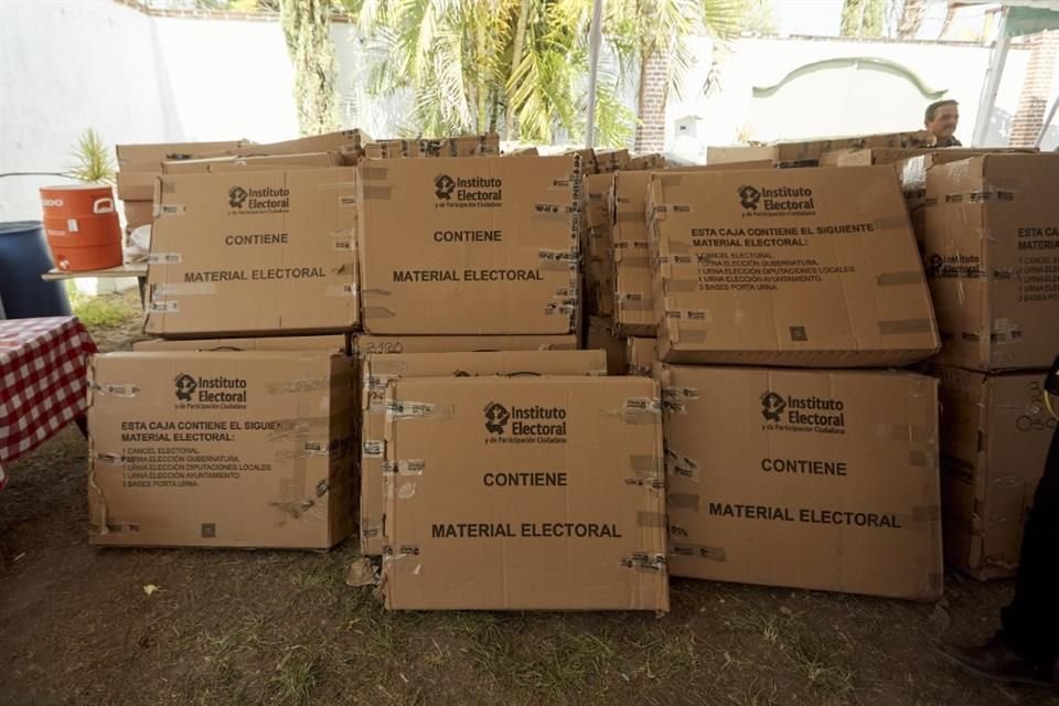 Los paquetes electorales estaban a resguardo.