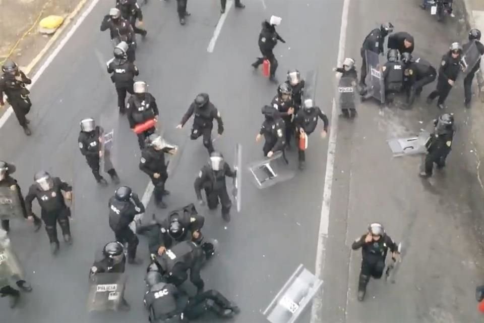 Una riña contra taxistas dejó 7 policías heridos en Tlalpan