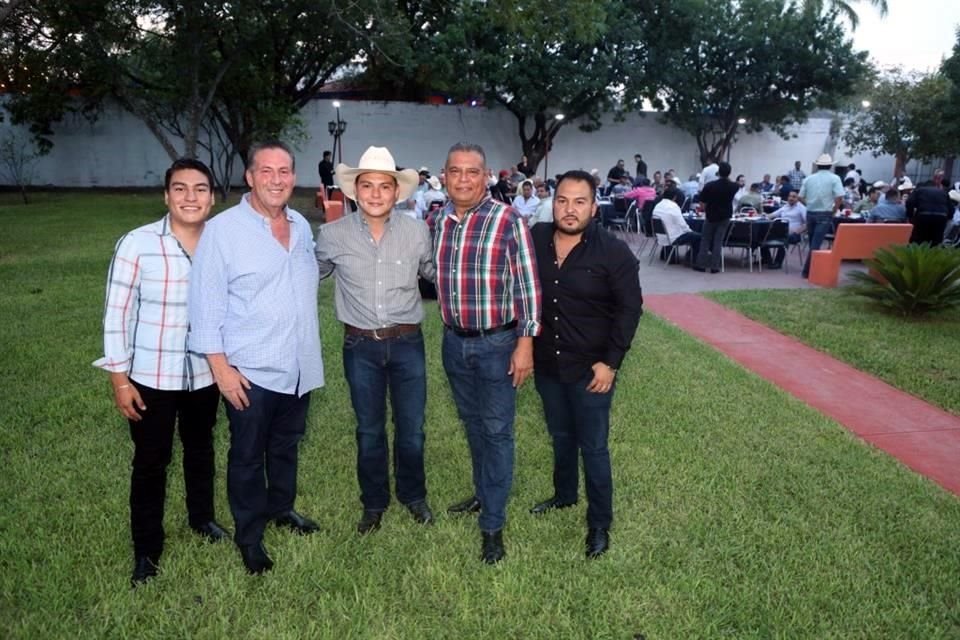 Luis Eduardo Marroquín Martínez, Oziel Elizondo López, Ricardo Marroquín Martínez, Ricardo Marroquín Garza y Adrián Guajardo