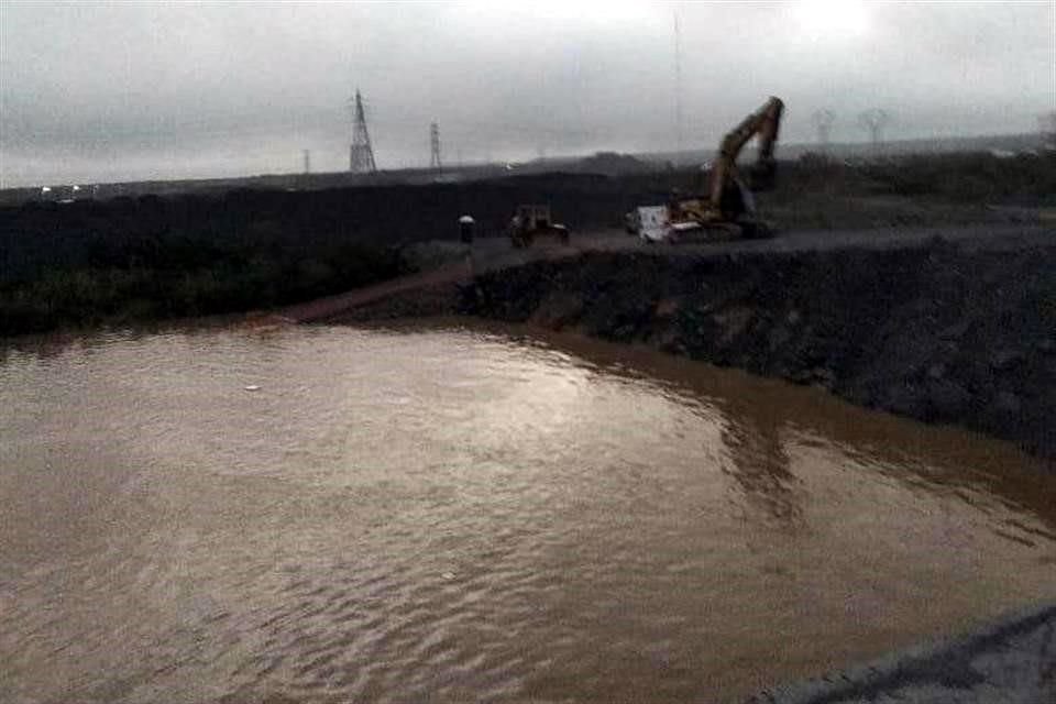 La Presa Libertad recibió escurrimientos por las lluvias de la tormenta 'Alberto'.