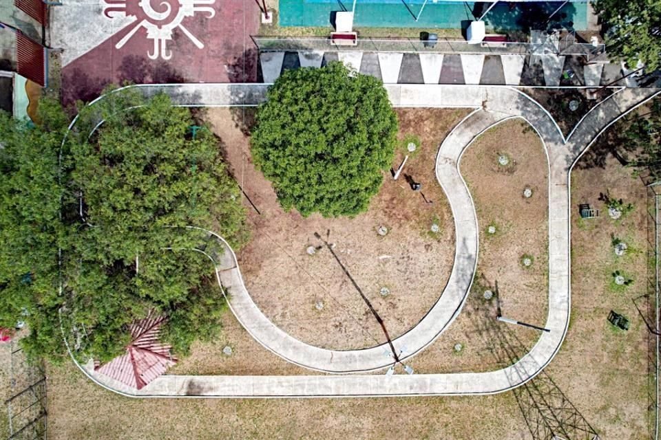 Ahora hay un jardín en la zona, luego de haber sido rellenada.