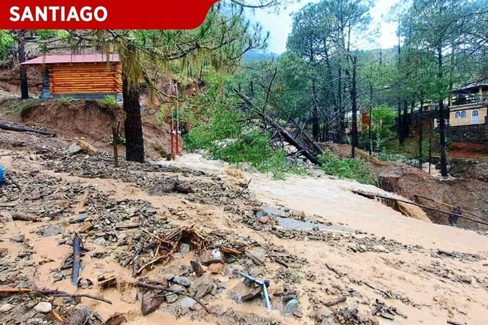 La tormenta 'Alberto' dejó daños en la sierra de Santiago, donde hay comunidades que aún anoche estaban incomunicadas por las condiciones de los caminos.