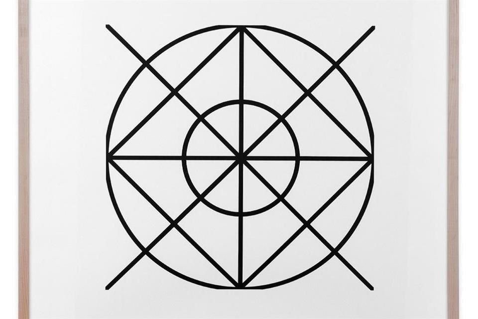 Obras como '1.1.1S', de la serie 'Posibilidades de una estructura. Subserie: Cosmos', remiten a 'El Hombre de Vitruvio', de Leonardo Da Vinci.