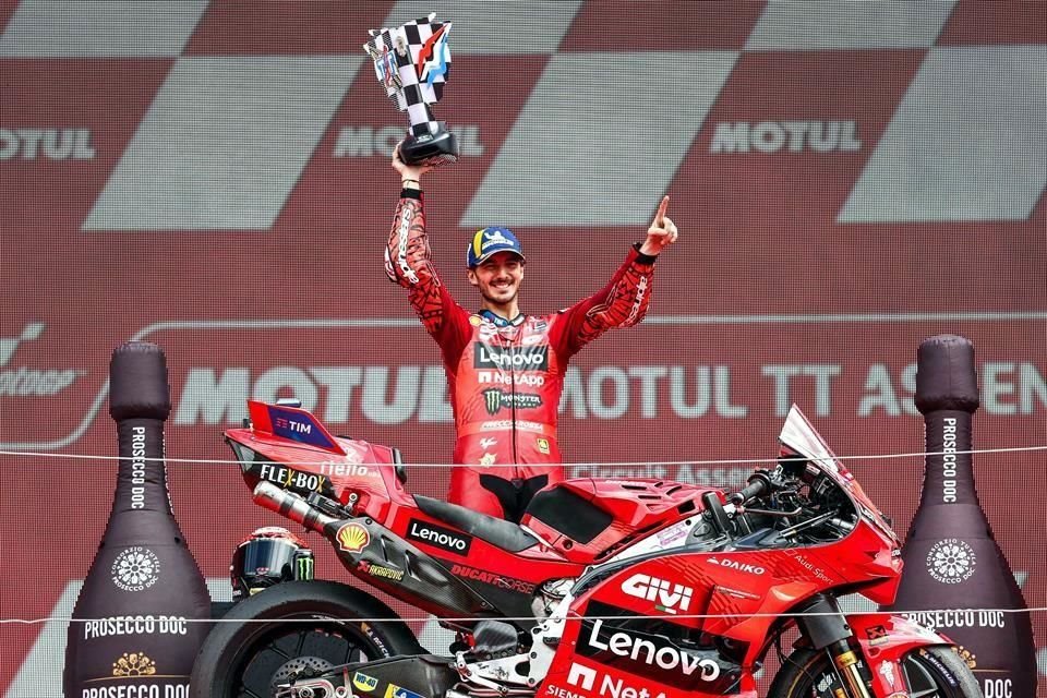 Francesco Bagnaia ganó por tercera vez al hilo el GP de los Países Bajos de MotoGP.