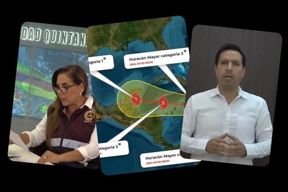 Gobiernos de QR y Yucatán anunciaron suspensiones de clases y labores ante el posible impacto del huracán 'Beryl'.